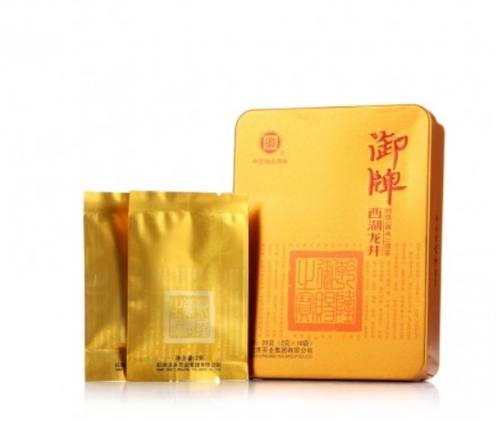 【2014新茶】正品御牌西湖龙井茶 特级御典  铁盒装 上流商务人士外出旅游办公自品的最佳选择